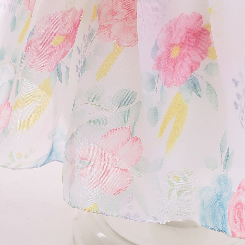 Frocklet Princess Floral Ball Gown Dress for Girls Tea Length – Party & Flower Girl Outfit Ages 2-8 8