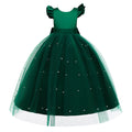 Princess Maxi A-Line Dress with Bow and Sequins for Girls