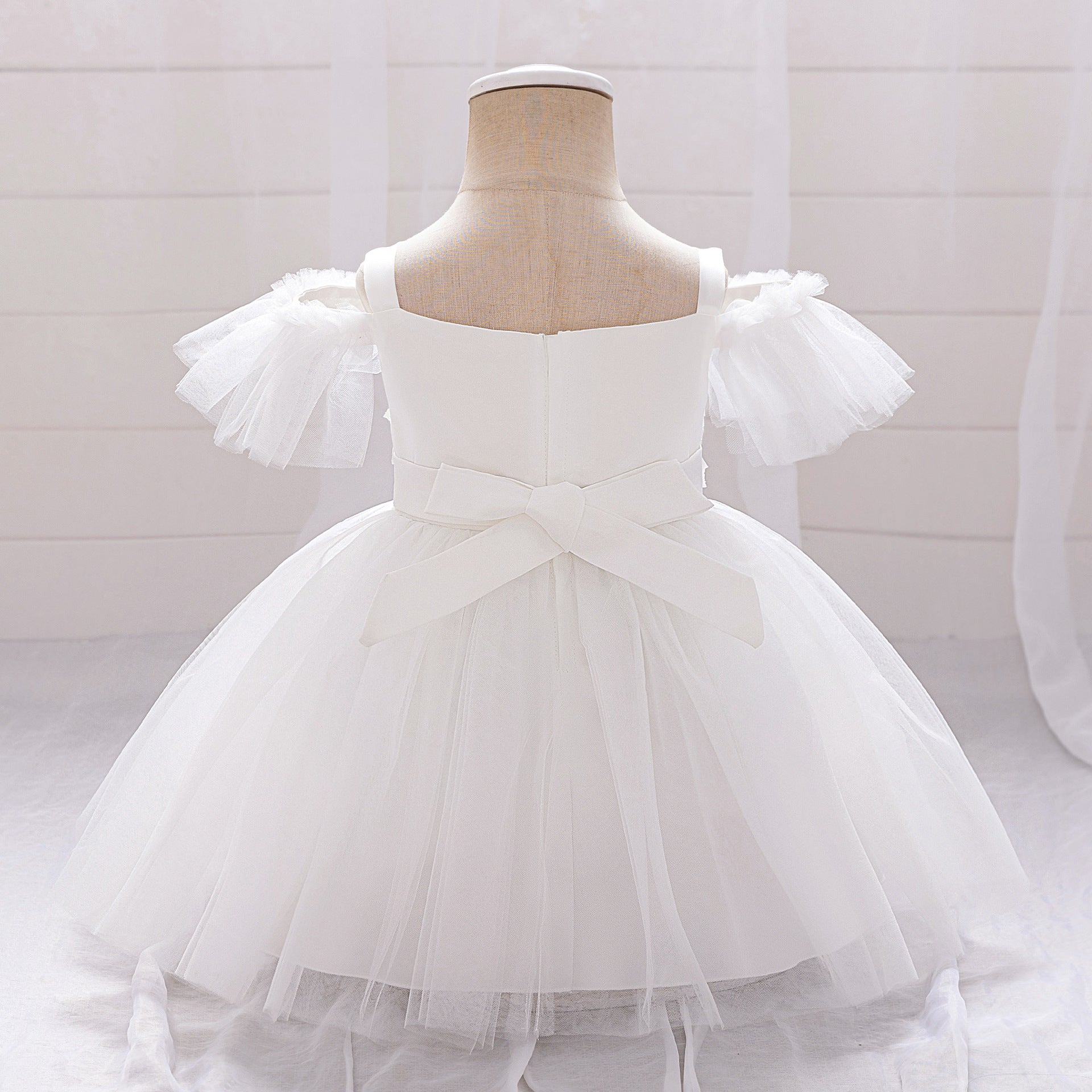Off-Shoulder Princess Puffy Ball Gown Dress for Kids | Flower Girl & Birthday Party