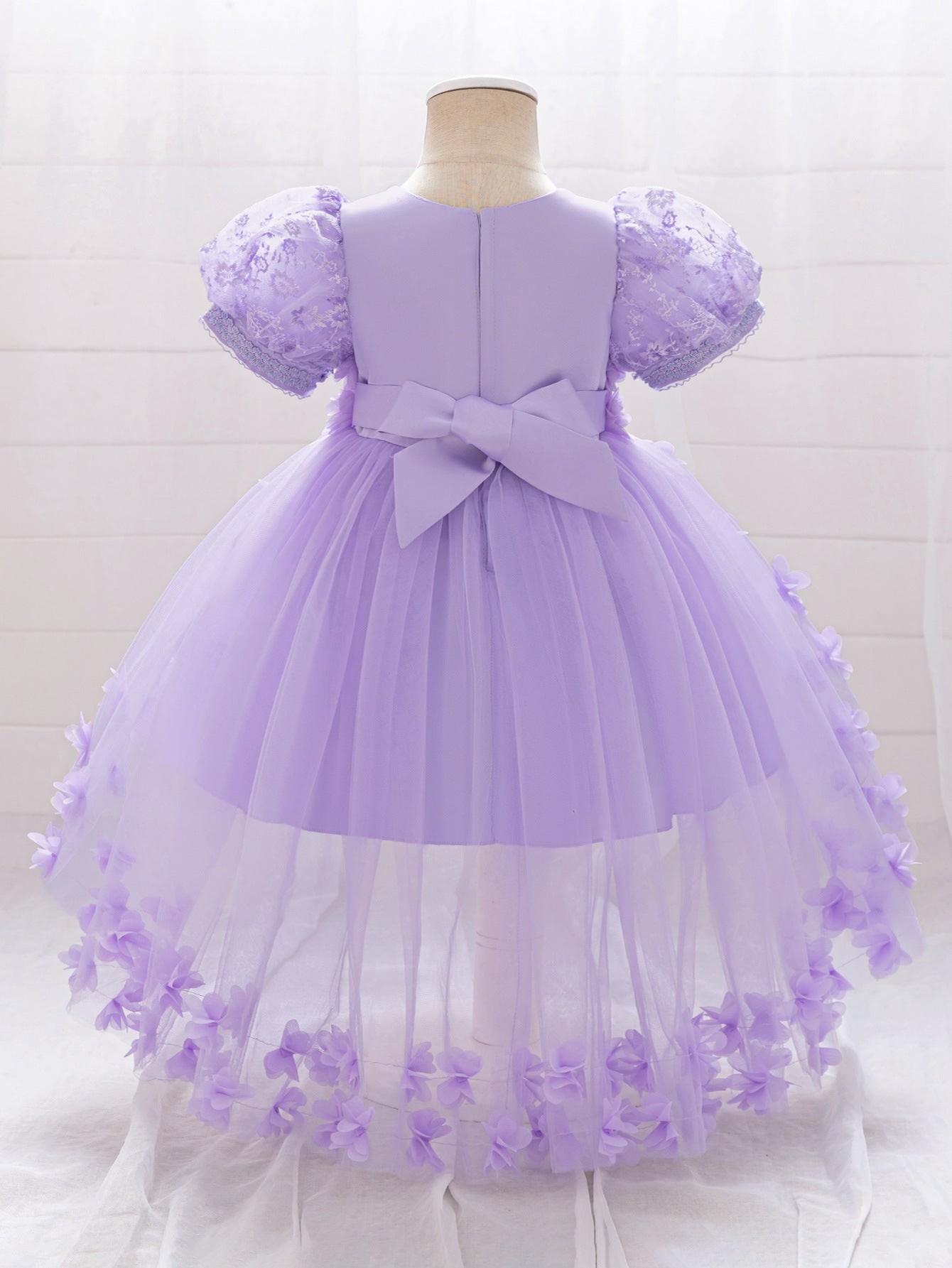 Princess Puffy High-Low Tulle Ball Gown for Girls – Party, Wedding & Event Dress (9M-4Y)