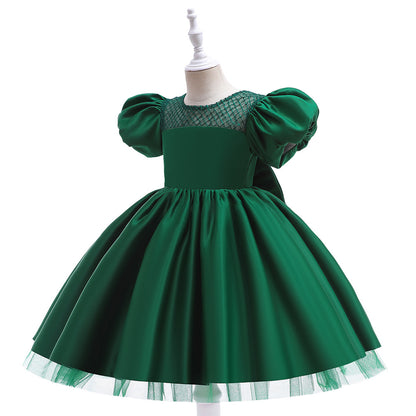 Frocklet Princess Puffy Sleeve Tea-Length Ball Gown Dress for Girls | Special Occasion Dress 10