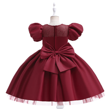 Frocklet Princess Puffy Sleeve Tea-Length Ball Gown Dress for Girls | Special Occasion Dress 27