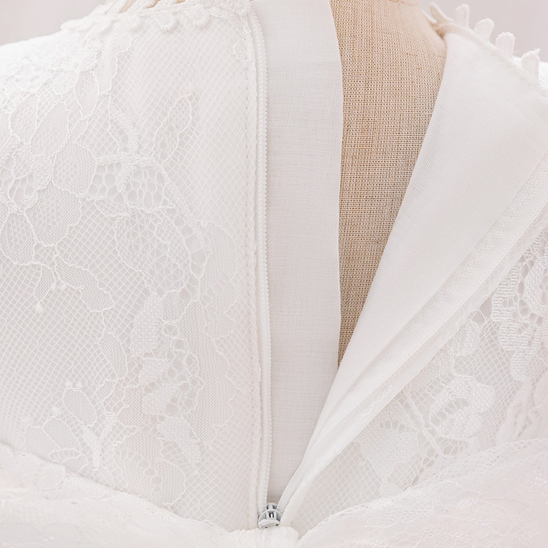 Princess Puffy Sleeve Lace Ball Gown Dress for Baby Girls - White Christening & Party Wear