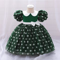 Princess Puffy Tea-Length Toddler Dress with Cartoon Print and Bow