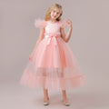 Princess Style Tea Length Tulle Flower Girl Dress for Kids