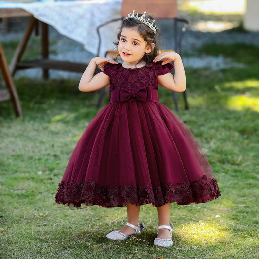 Princess Tulle Ball Gown for Baby Girls Tea Length for Party & Wedding