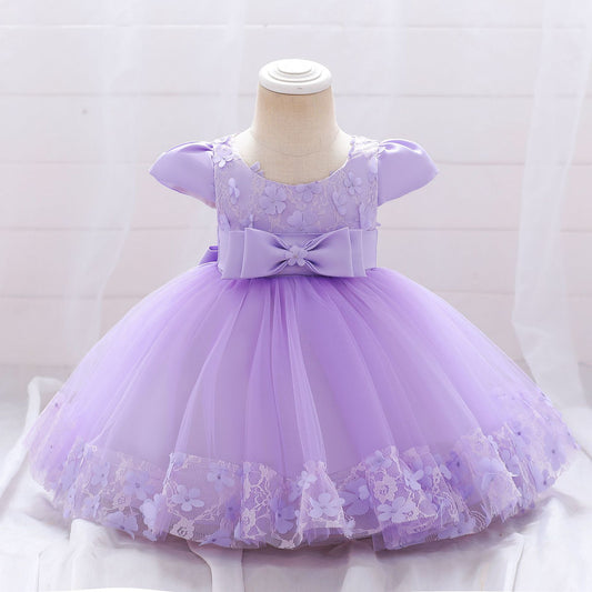 Princess Tulle Ball Gown for Baby Girls Tea Length for Party & Wedding