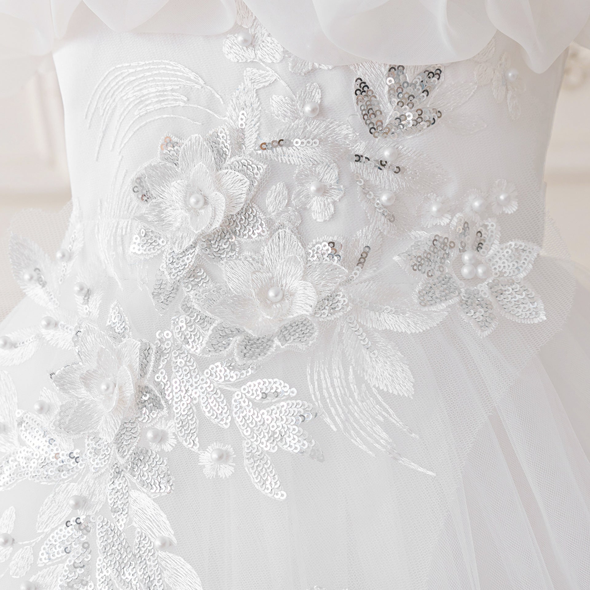 Puffy High-Low Princess Dress for Girls | Off Shoulder Mesh Gown Ages 3-12