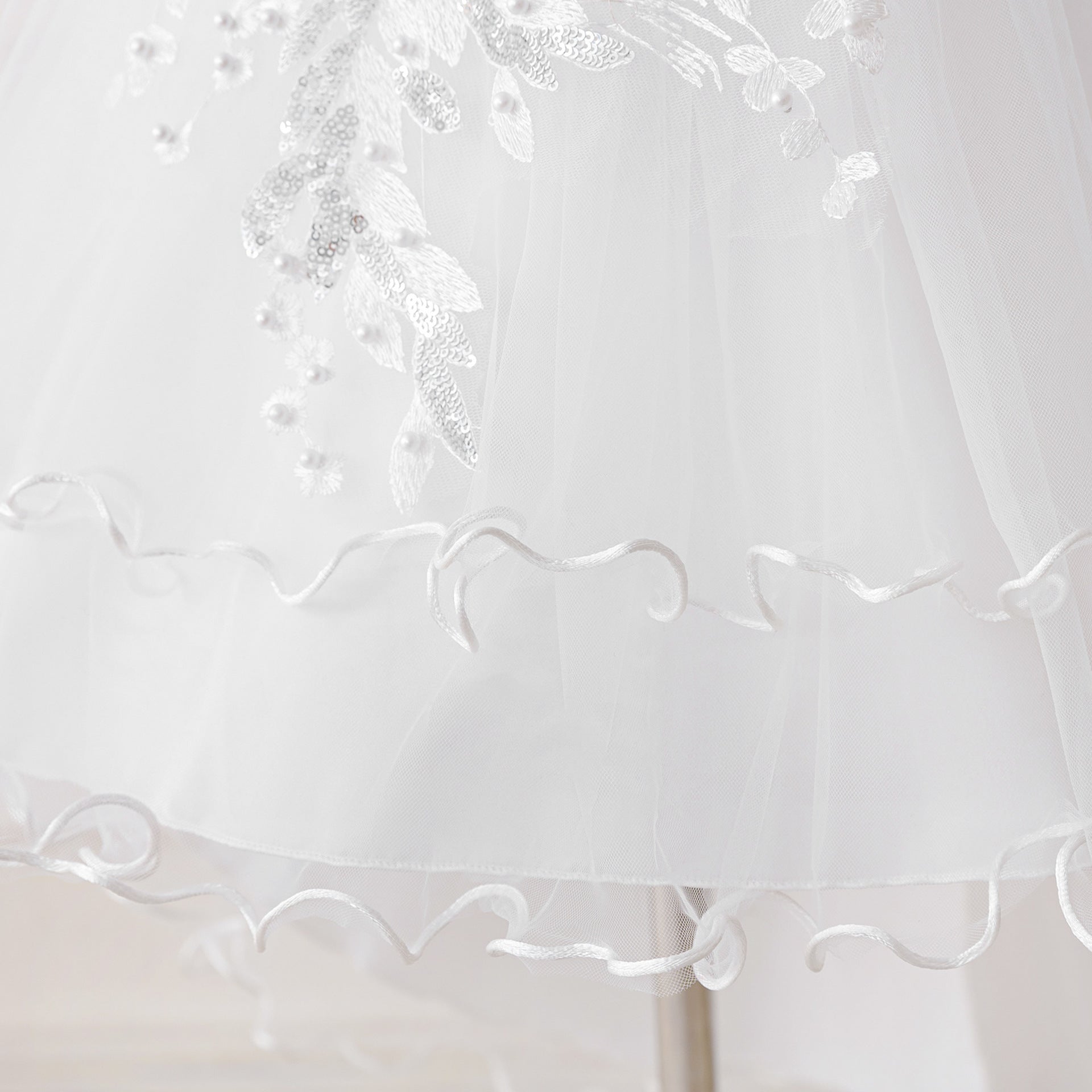 Puffy High-Low Princess Dress for Girls | Off Shoulder Mesh Gown Ages 3-12