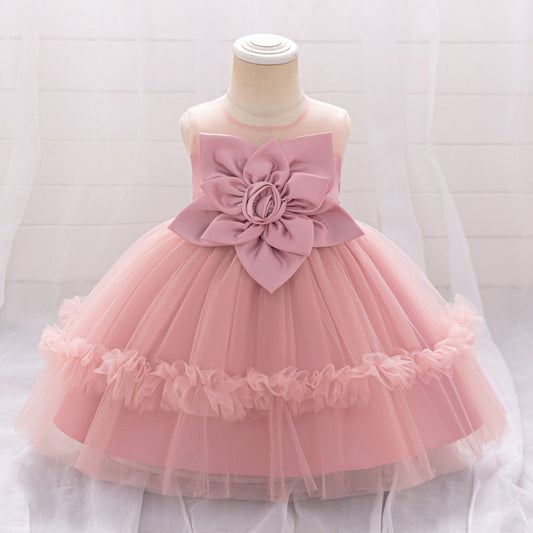 Puffy Mesh Princess Ball Gown Dress for Girls 9 Months–4 Years