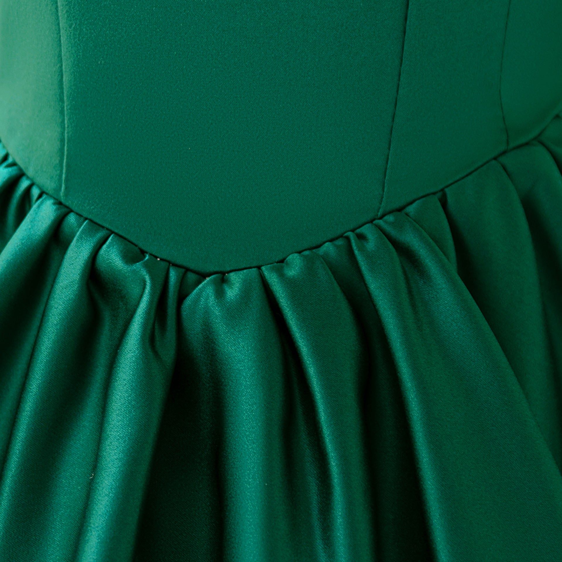 Puffy Bowknot Satin Flower Girl Dress – Princess Ball Gown for Kids