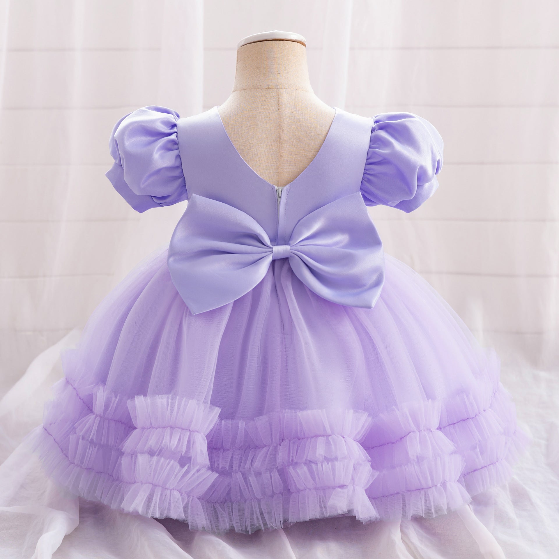 Cute Puffy Princess Dress for Toddlers – Sequin Tulle Ball Gown