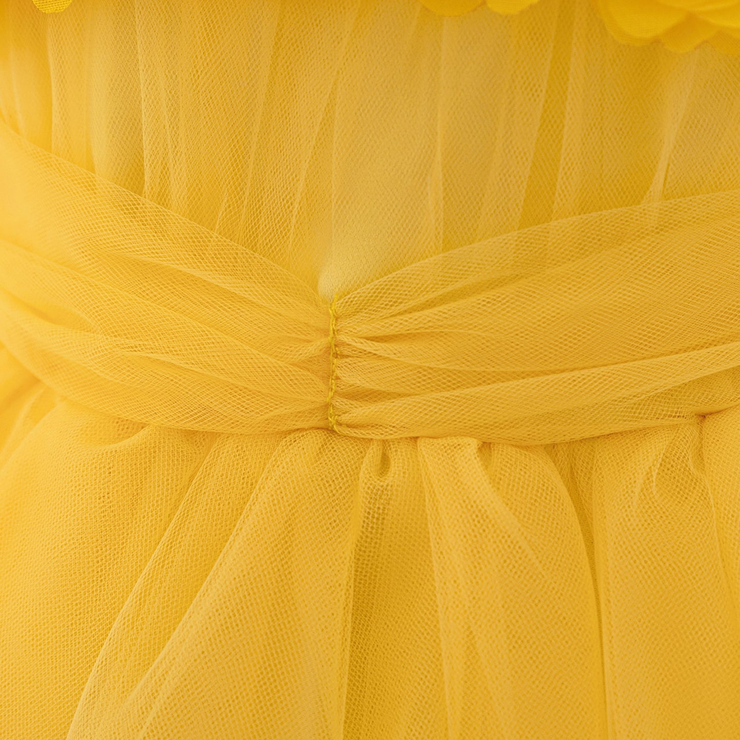Cute Puffy Tulle Ball Gown Princess Dress for Toddlers - Square Neck Tea Length