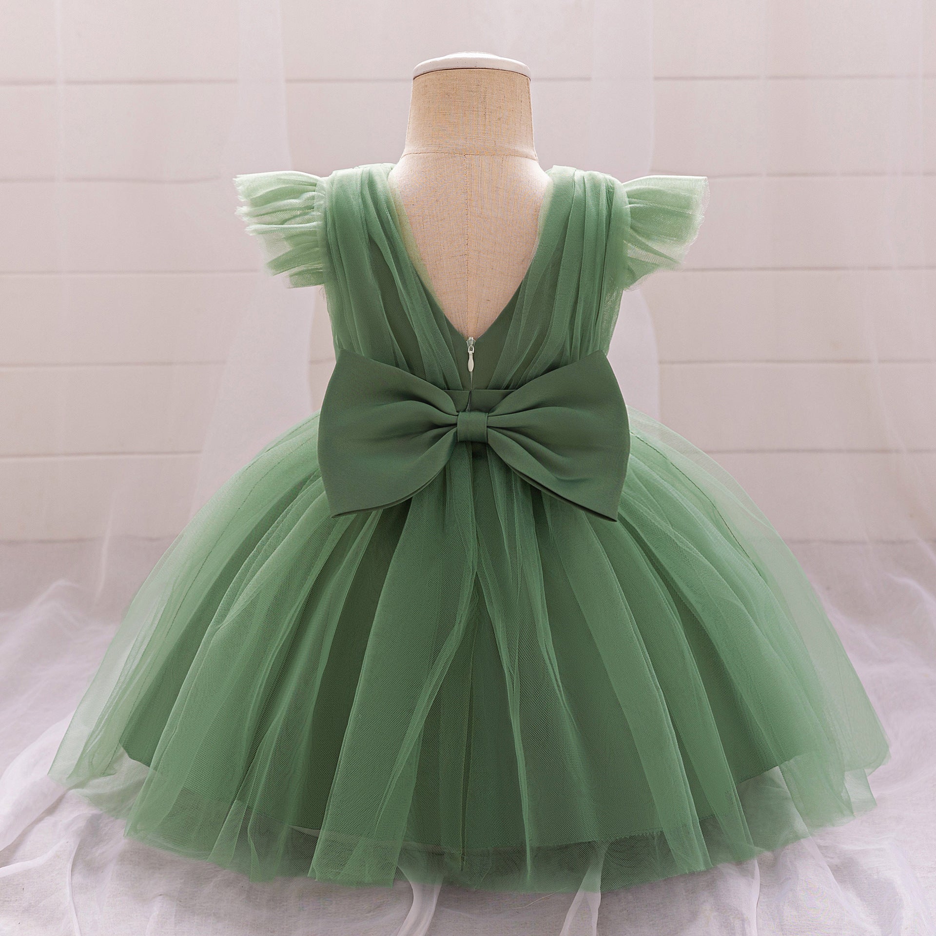 Puffy Bowknot Tulle Princess Dress for Girls | Ball Gown Party Dress