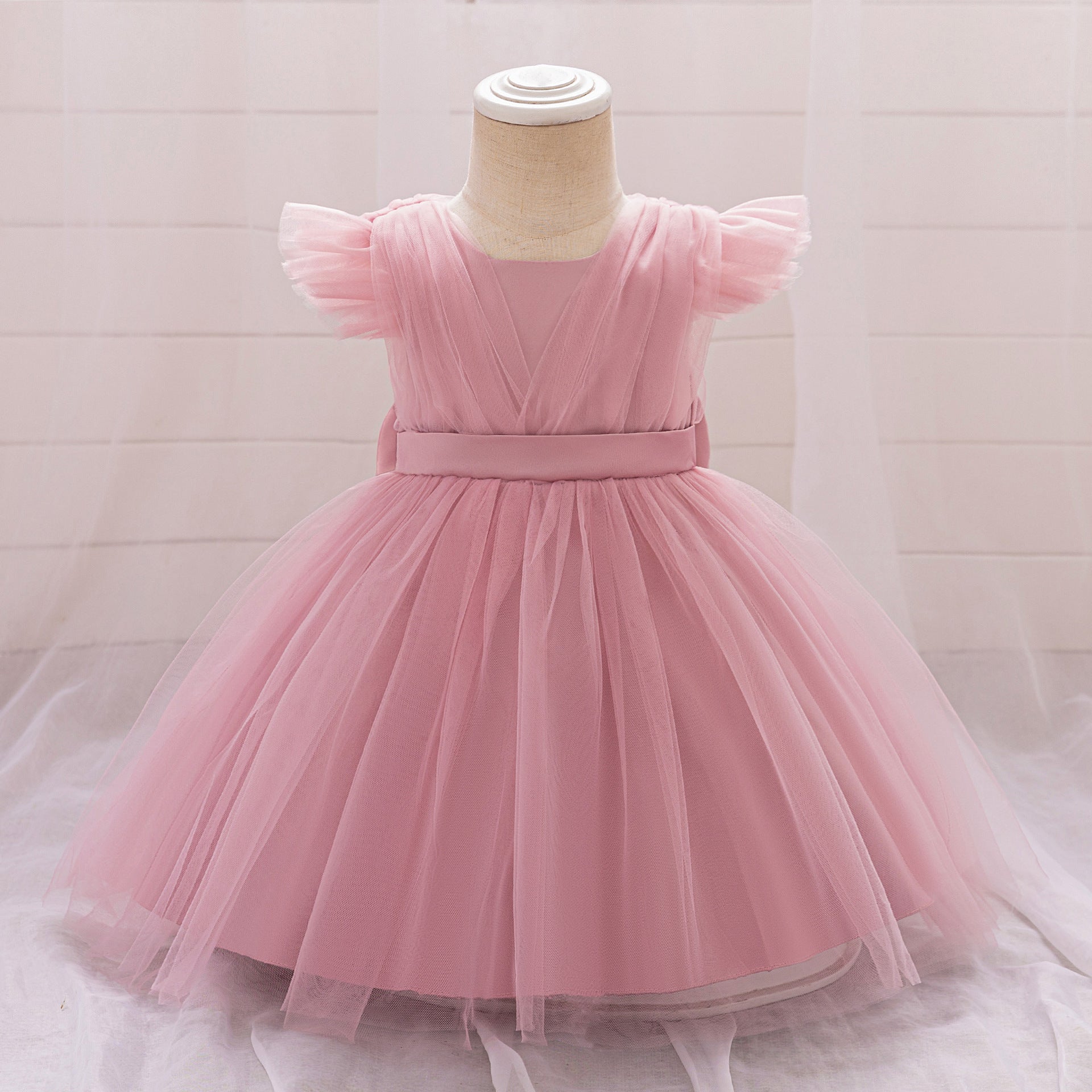 Puffy Bowknot Tulle Princess Dress for Girls | Ball Gown Party Dress