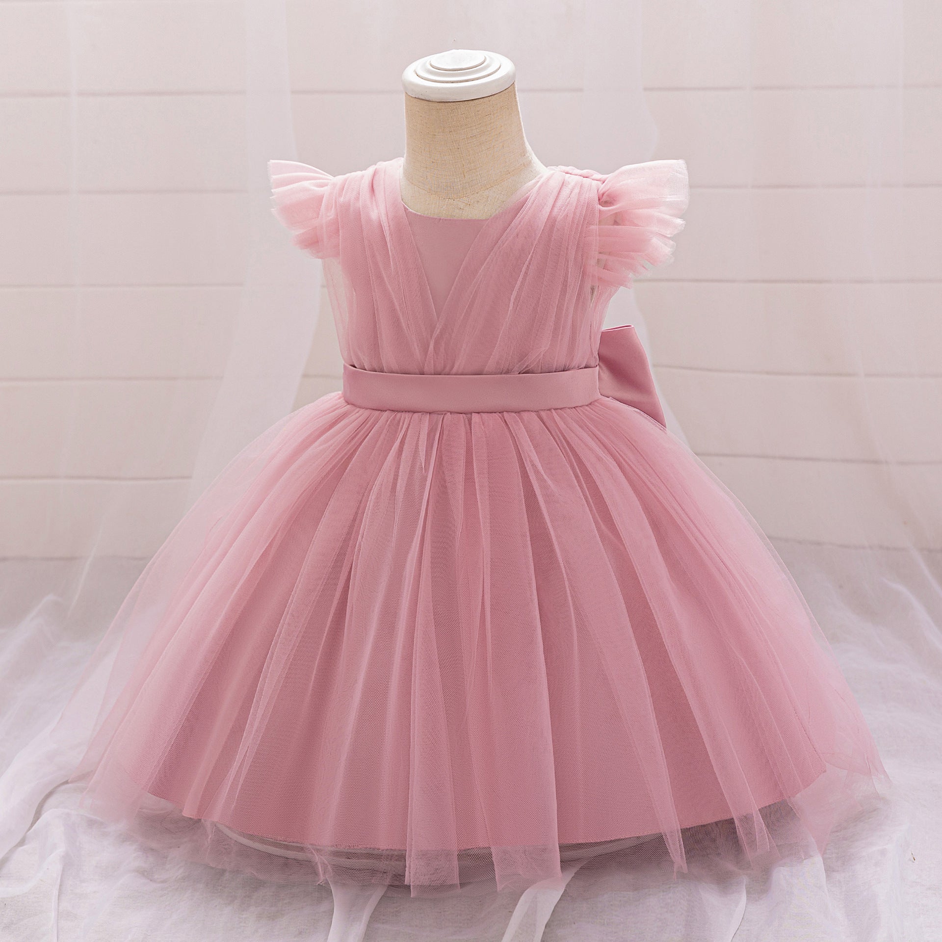 Puffy Bowknot Tulle Princess Dress for Girls | Ball Gown Party Dress