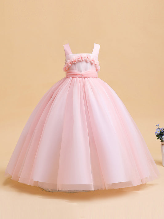 Puffy Tulle Princess Ball Gown for Girls - Flower Girl, Party & Formal Dress