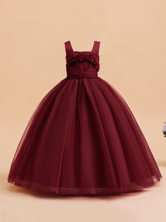 Puffy Tulle Princess Ball Gown for Girls - Flower Girl, Party & Formal Dress