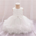 Puffy Tulle Tea Length Flower Girl Dress