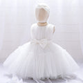 Puffy Tulle Tea-Length Toddler Princess Dress with Bowknot
