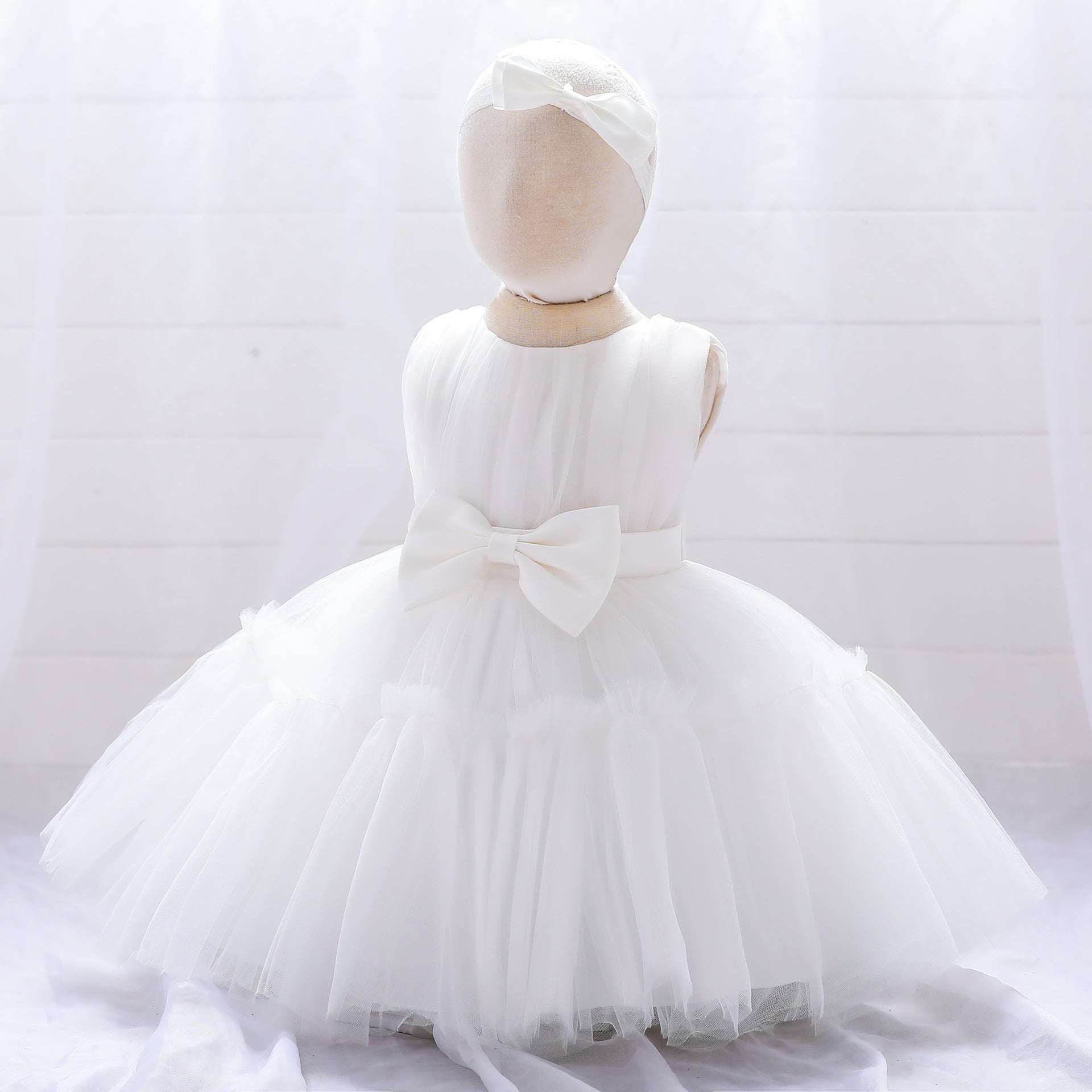 Puffy Tulle Toddler Princess Dress – Tea-Length Party & Flower Girl Gown