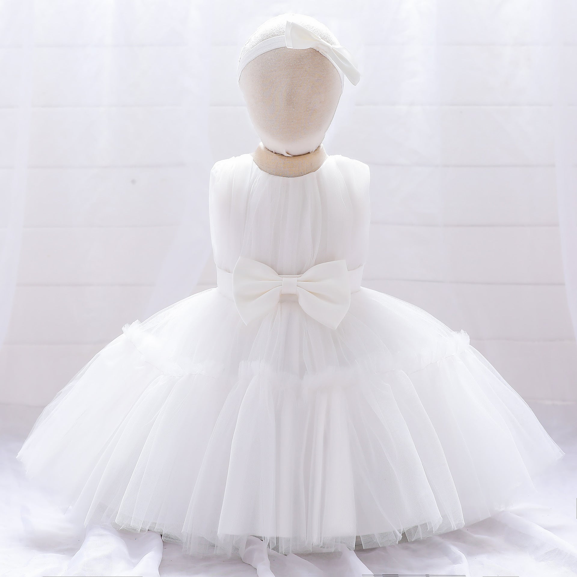 Puffy Tulle Toddler Princess Dress – Tea-Length Party & Flower Girl Gown