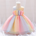 Rainbow Tulle Toddler A-Line Princess Dress