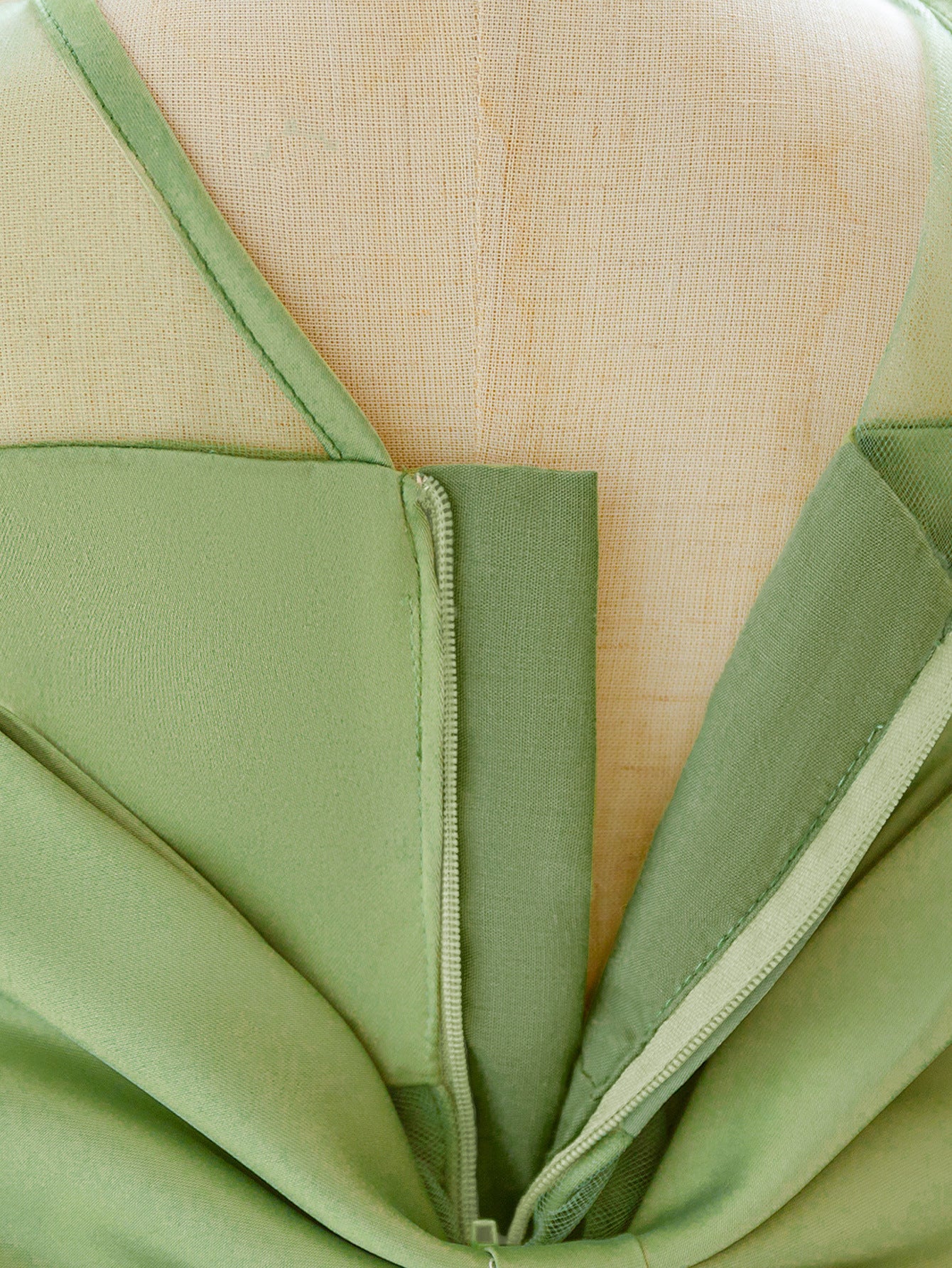 Sage Green Off-Shoulder Puffy Ball Gown for Baby Girls - Party & Wedding Dress