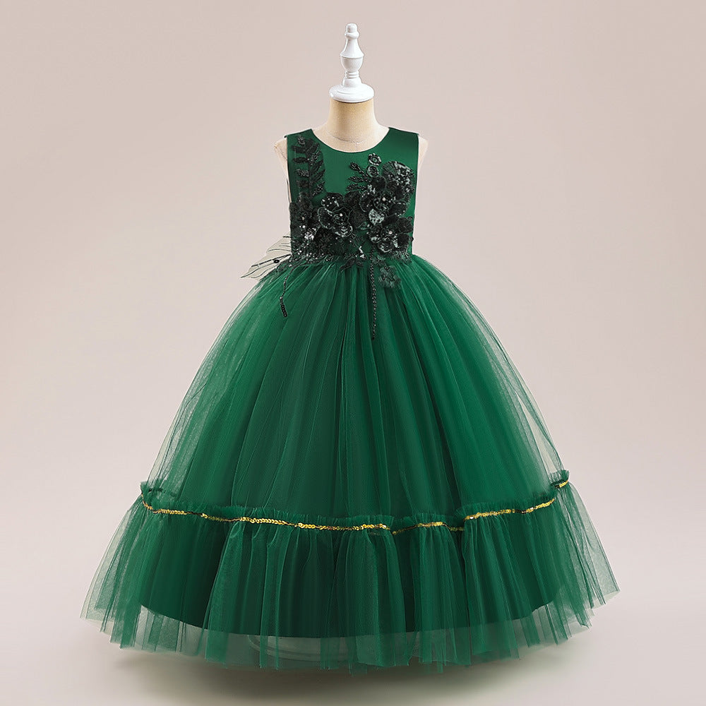 Cute Sequin Tiered Maxi Dress for Girls | Formal Princess Party Dress