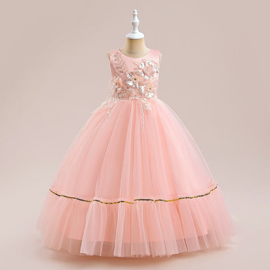 Cute Sequin Tiered Maxi Dress for Girls | Formal Princess Party Dress