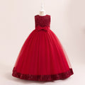 Sequin Bow Maxi Princess Dress for Girls