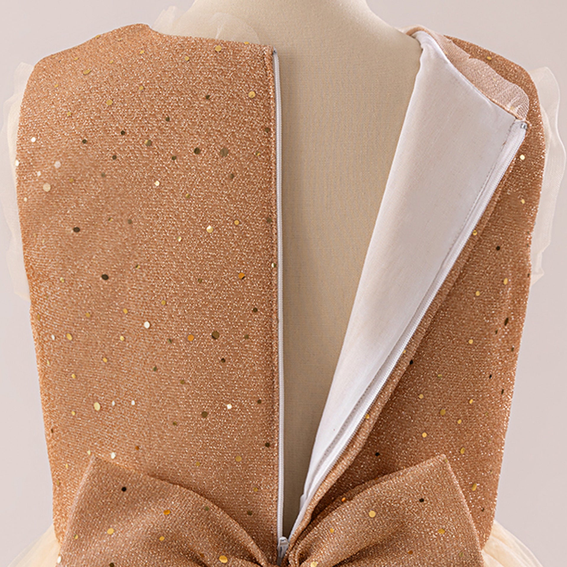 Sequin Bow Maxi Princess Dress for Girls – Party & Flower Girl Gown