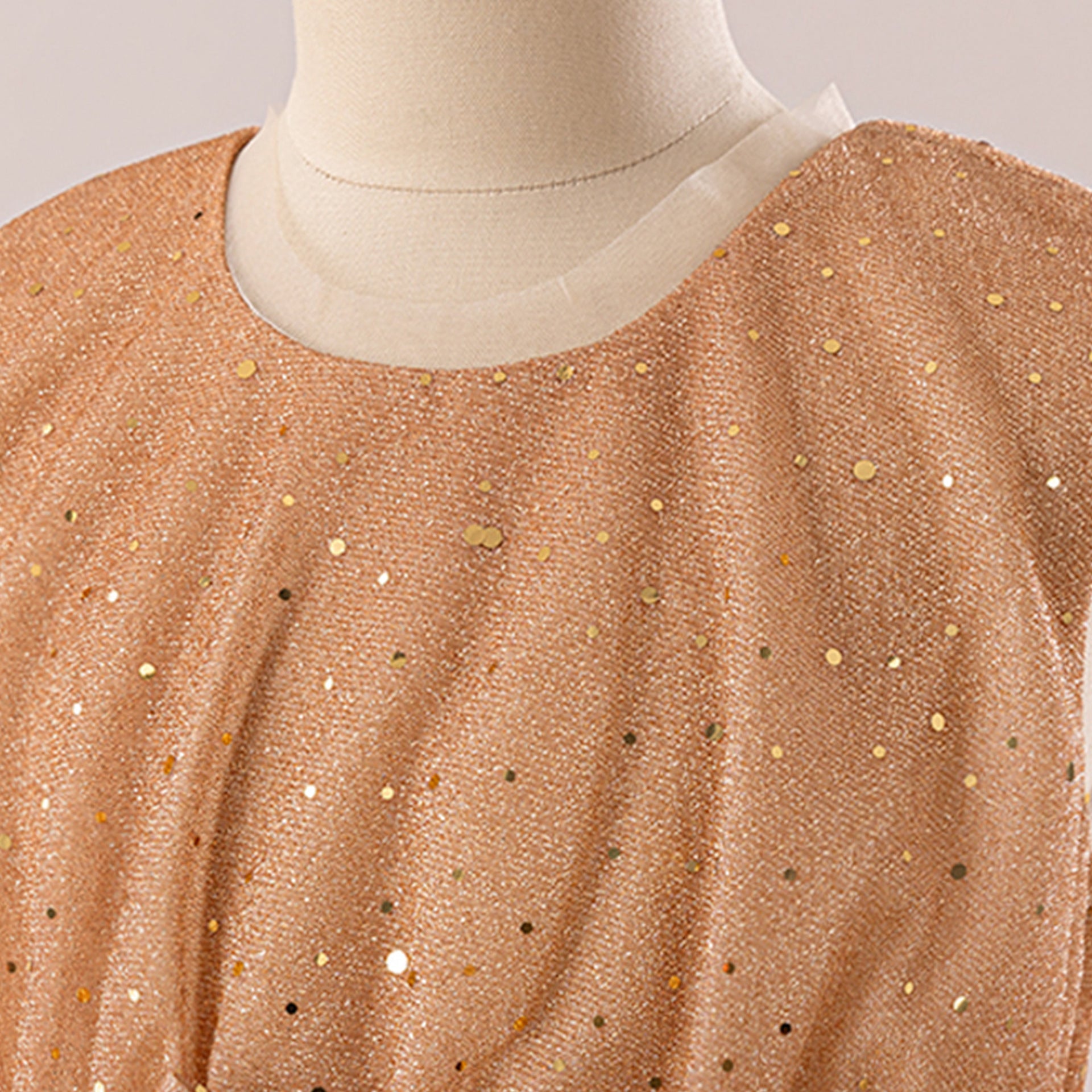 Sequin Bow Maxi Princess Dress for Girls – Party & Flower Girl Gown