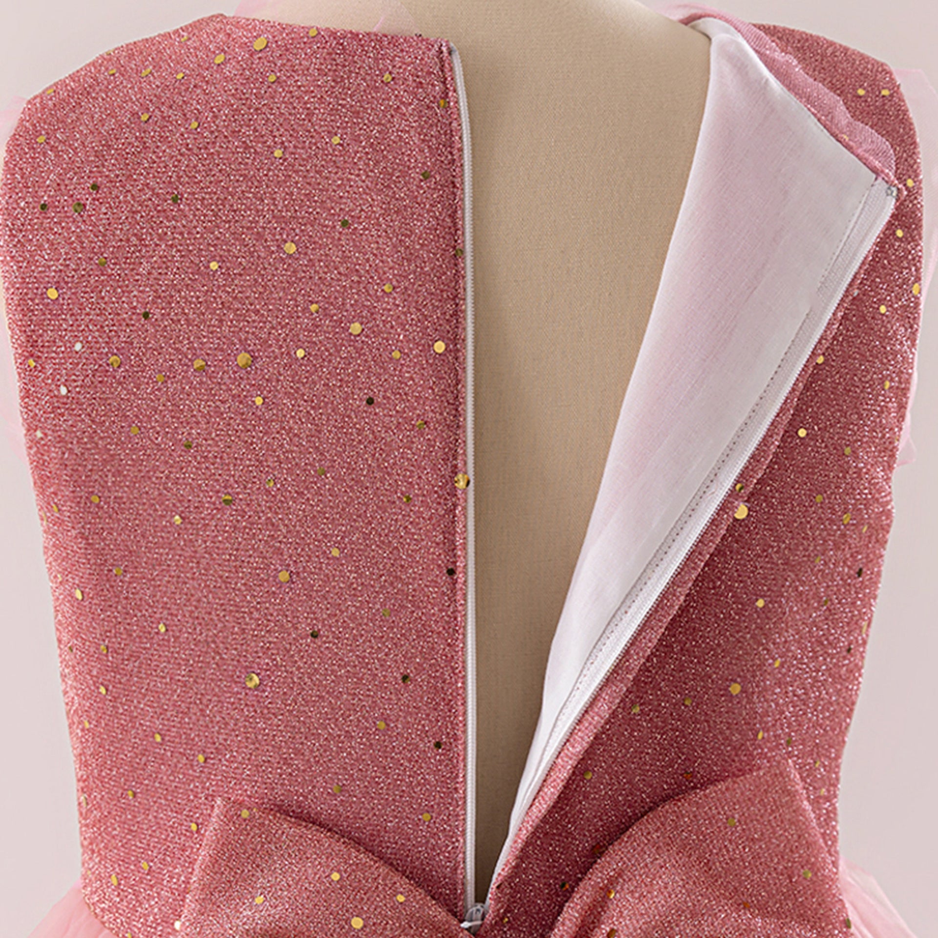 Sequin Bow Maxi Princess Dress for Girls – Party & Flower Girl Gown
