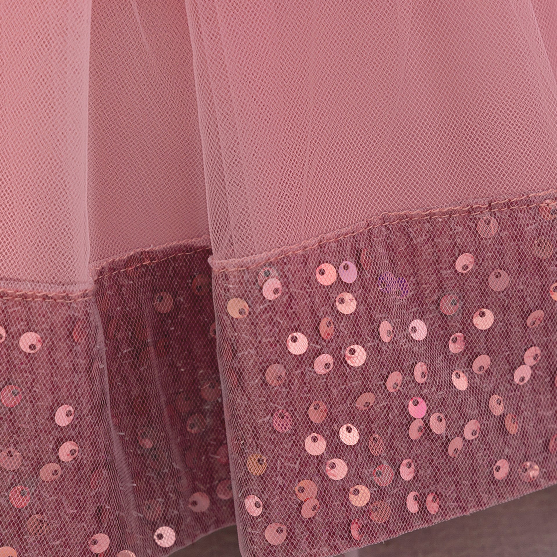 Cute Puffy Mesh Sequin Ball Gown for Toddlers – Party & Flower Girl Dress
