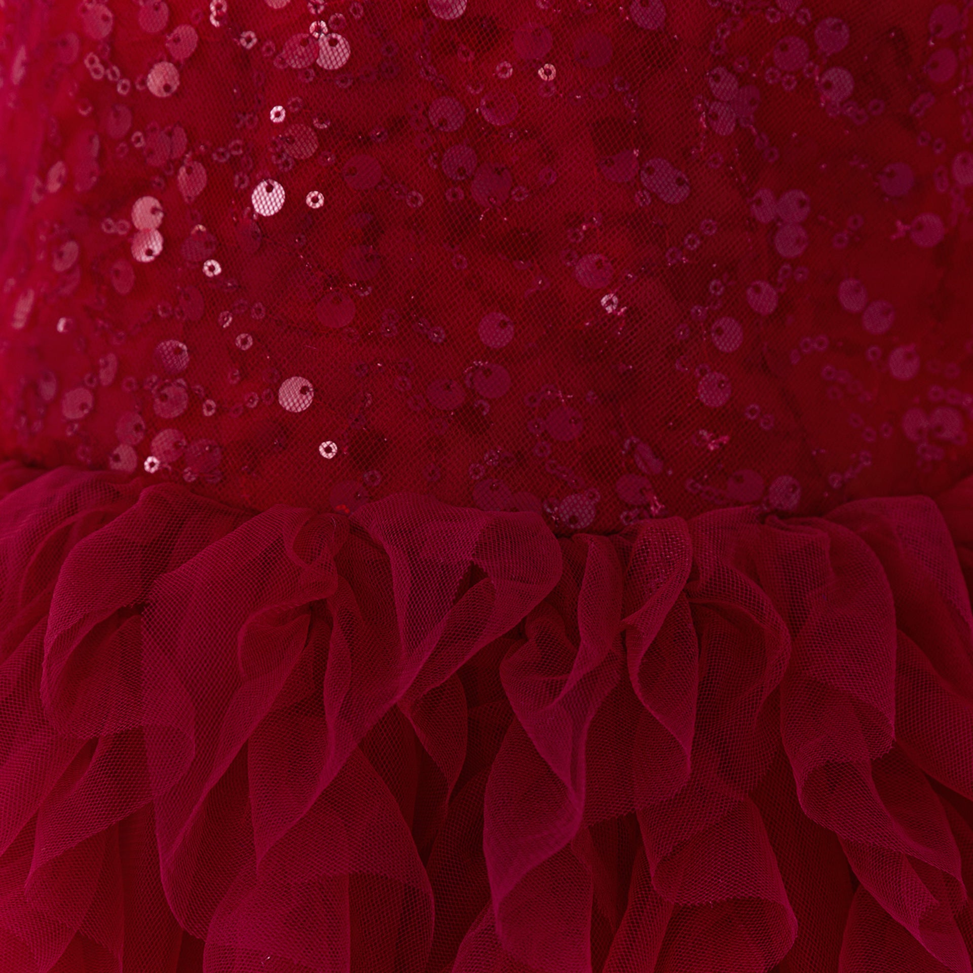 Kids' Sequin Puffy Ball Gown Dress – Tea-Length Flower Girl & Party Wear