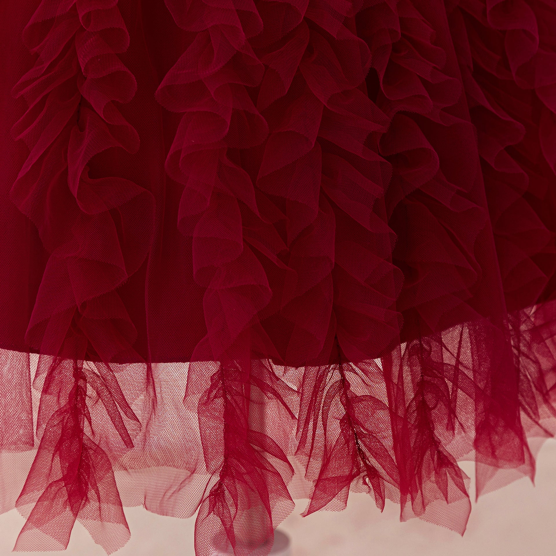 Kids' Sequin Puffy Ball Gown Dress – Tea-Length Flower Girl & Party Wear