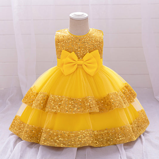 Cute Sequin Puffy Ball Gown Dress for Baby Girls – Party, Wedding & Holiday Outfit