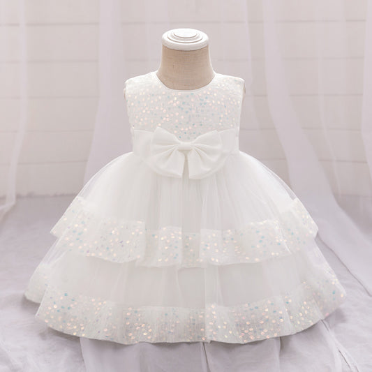 Cute Sequin Puffy Ball Gown Dress for Baby Girls – Party, Wedding & Holiday Outfit
