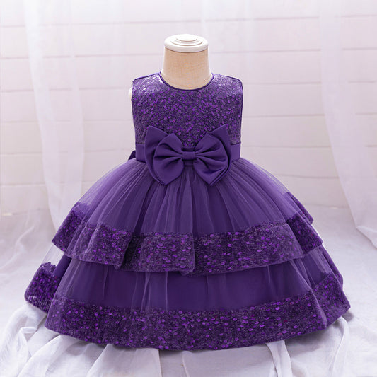 Cute Sequin Puffy Ball Gown Dress for Baby Girls – Party, Wedding & Holiday Outfit