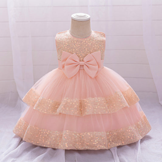 Cute Sequin Puffy Ball Gown Dress for Baby Girls – Party, Wedding & Holiday Outfit