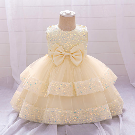 Cute Sequin Puffy Ball Gown Dress for Baby Girls – Party, Wedding & Holiday Outfit