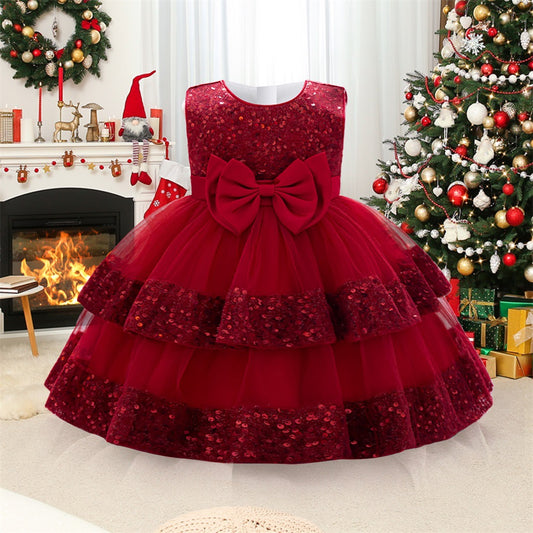Cute Sequin Puffy Ball Gown Dress for Baby Girls – Party, Wedding & Holiday Outfit