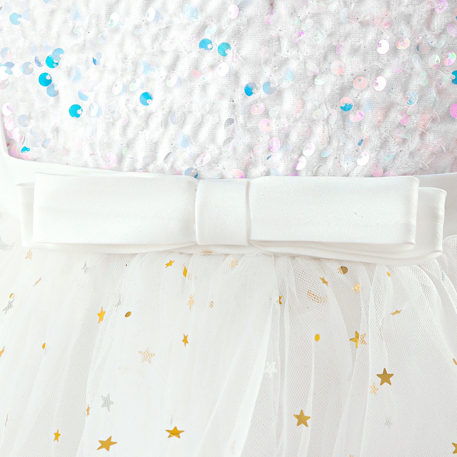 Sequin Tulle Princess Ball Gown for Girls | Puffy High-Low Party Dress