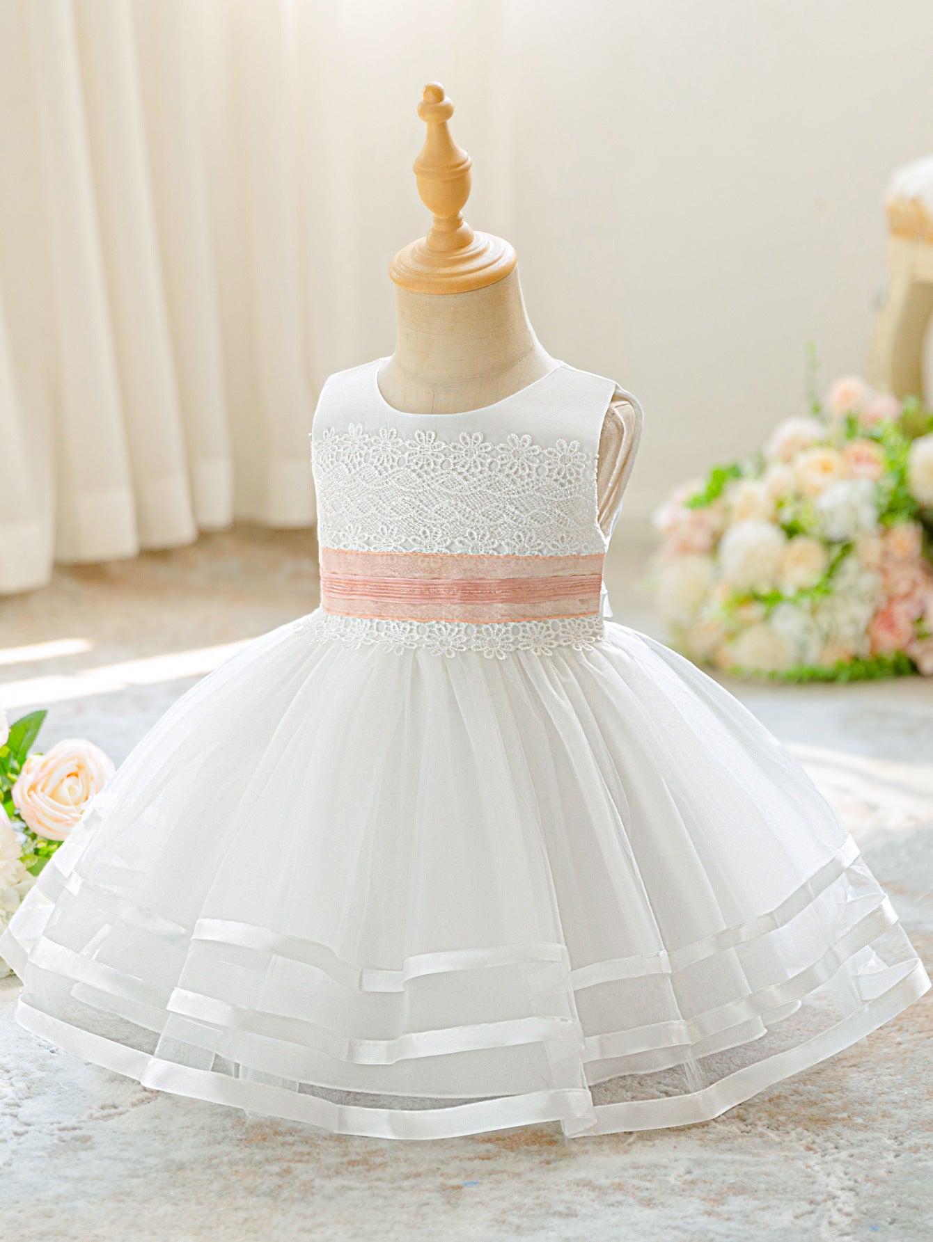 Frocklet Sleeveless Ball Gown Puffy Tulle Princess Dress for Baby Girls - Formal & Party Wear 2