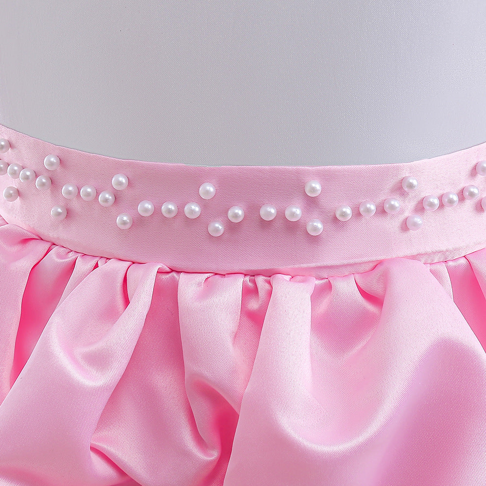 Sequin Beaded Puffy Ball Gown Princess Dress for Girls (Ages 3-8) – Party & Wedding Outfit