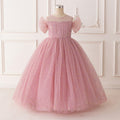 Sparkling Pink Sequin A-Line Maxi Princess Dress for Girls