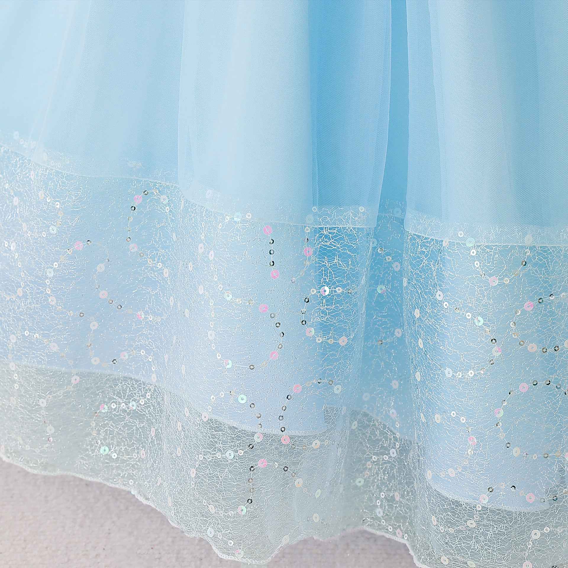 Sparkly Off-Shoulder Tulle Maxi Dress for Girls | Sequined Formal Party Gown