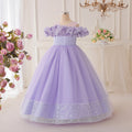 Sparkly Off-Shoulder Tulle Maxi Dress for Girls