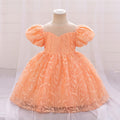 Sweetheart Neck Embroidered Tulle Ball Gown for Girls